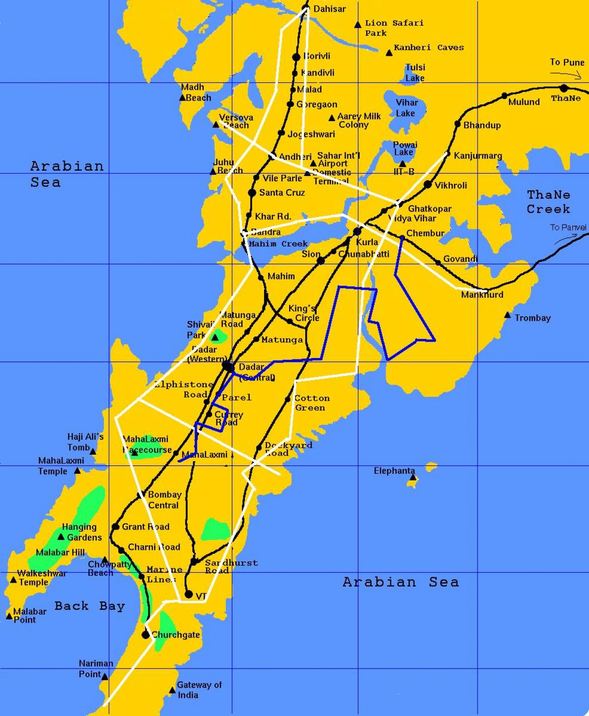 Βομβάη monorail χάρτης