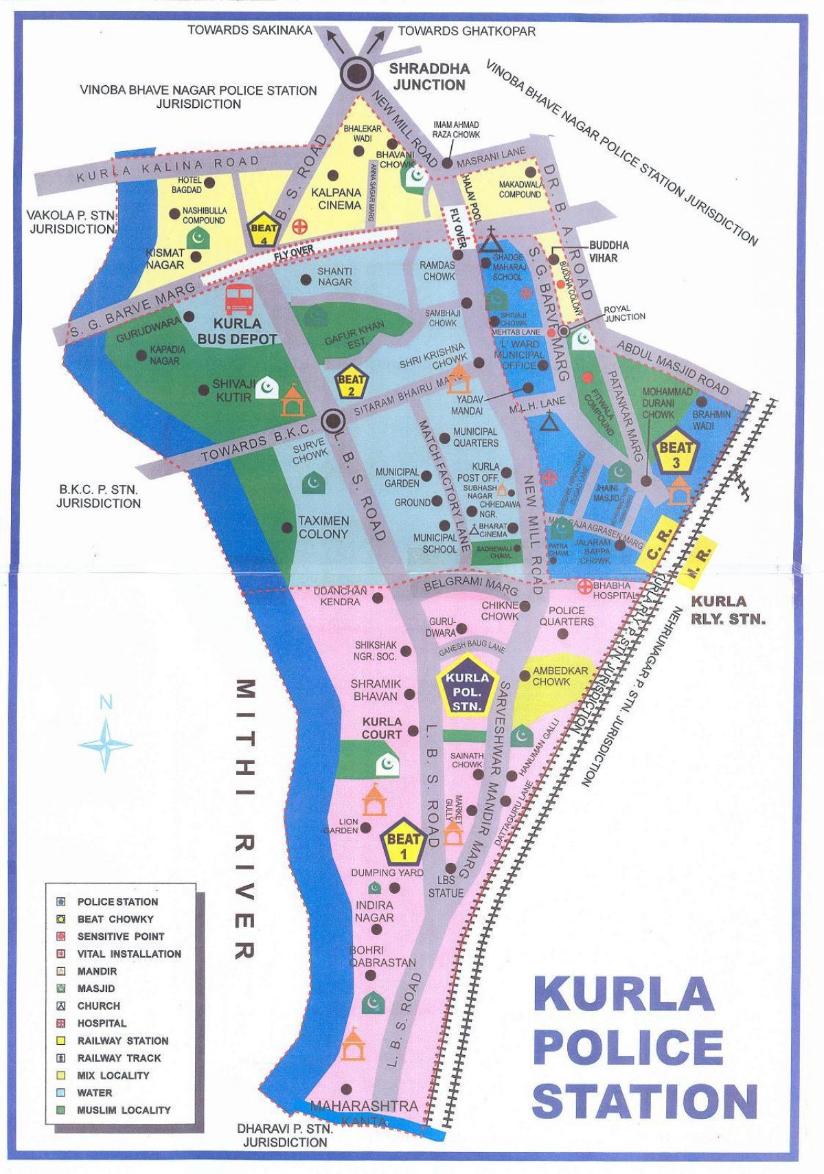 χάρτης της Mumbai Kurla