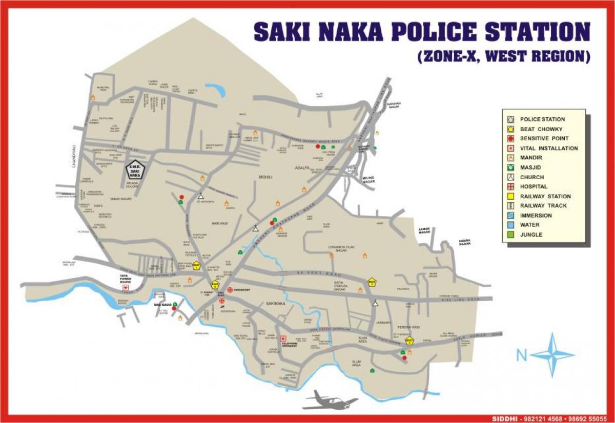 Βομβάη Sakinaka χάρτης