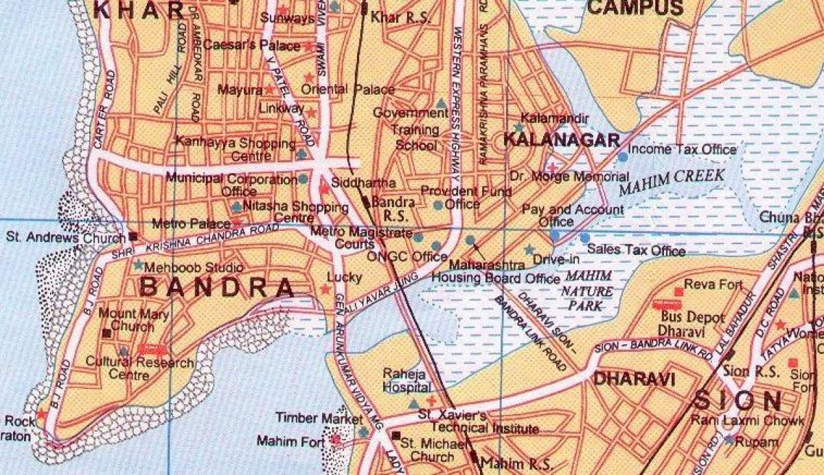 χάρτης της bandra Βομβάη