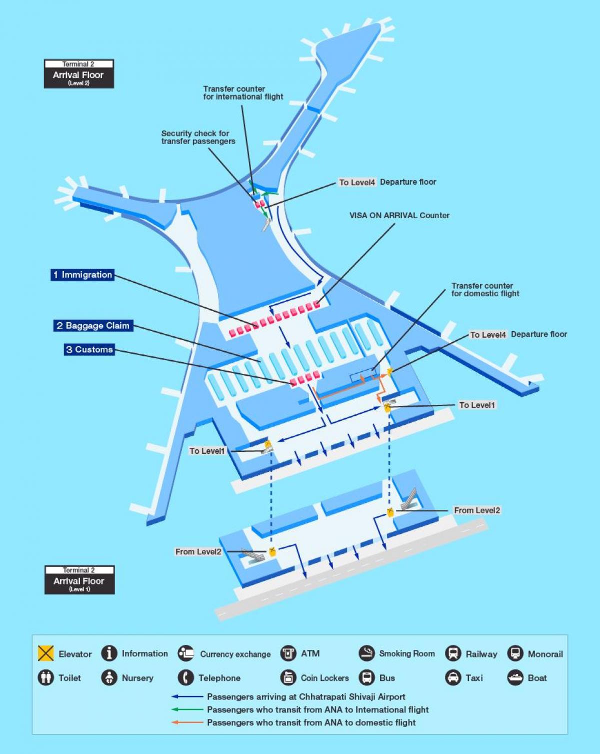 χάρτης της Mumbai international airport
