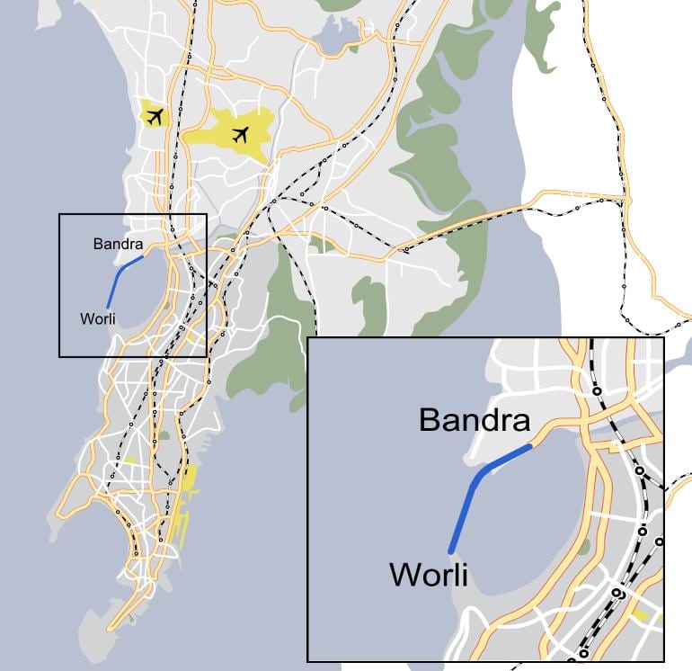 Βομβάη Worli χάρτης