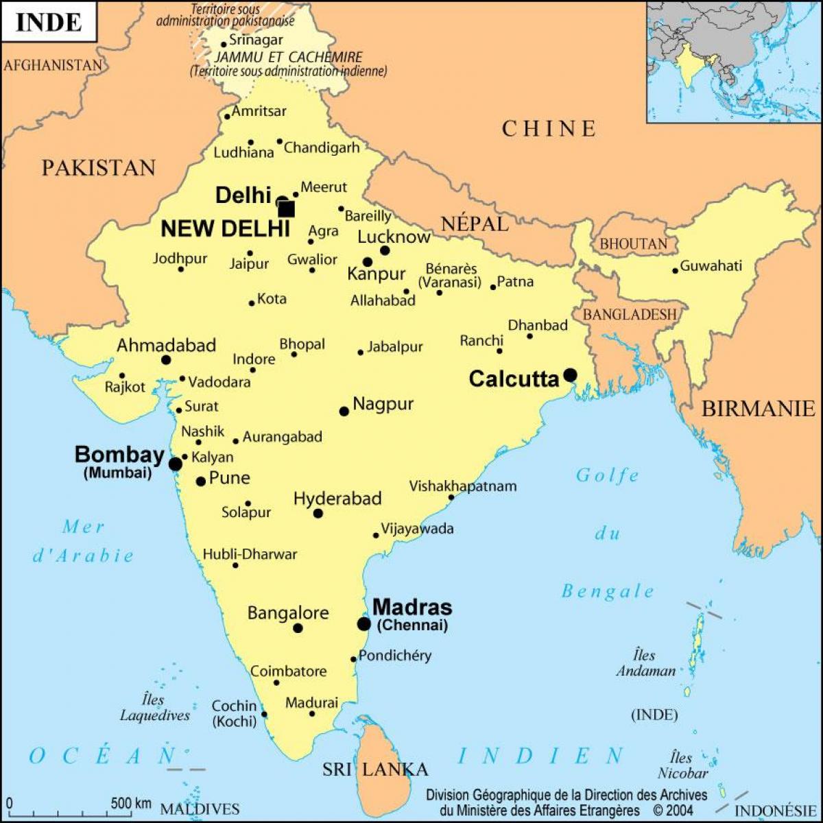 χάρτης της Βομβάη, ινδία