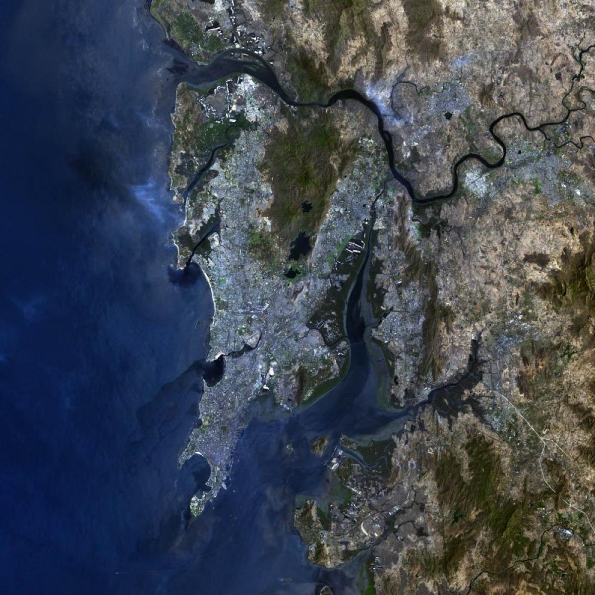 δορυφορικός χάρτης της Μουμπάι