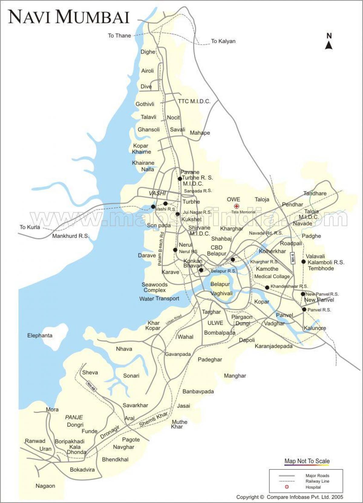 χάρτης του νέα Βομβάη
