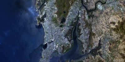 Δορυφορικός χάρτης της Μουμπάι