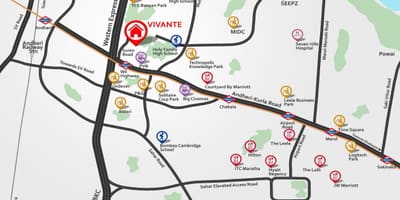 Πόλη Andheri, Βομβάη εμφάνιση χάρτη