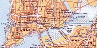 Χάρτης της bandra Βομβάη