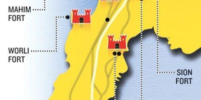 Βομβάη fort χάρτης περιοχής