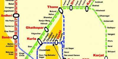Βομβάη κεντρική γραμμή σταθμοί χάρτης