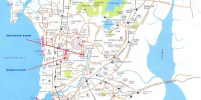 Βομβάη τοπικό χάρτη της διαδρομής