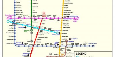 Το μετρό χάρτη της διαδρομής Βομβάη
